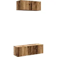 Syfax Ensemble de meuble TV mural 2 pcs vieux bois bois d'ingénierie