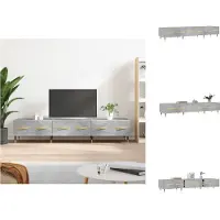 vidaXL Armoire TV gris béton 150x36x30 cm Bois composite - Meuble TV