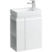 Laufen Pro S Set complet, lavabo, 1 trou de robinetterie à droite, incl. meuble bas, porte à droite, étagère à gauche, 690x480mm, H8629644751041
