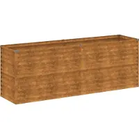Syfax Jardinière surélevée 196x50x69 cm Acier Corten