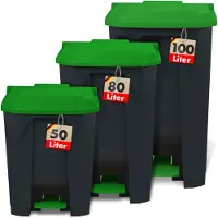 Floordirekt Poubelle Olaf pour la maison, le bureau et le commerce plusieurs couleurs et tailles vert 100 litres