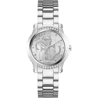 GUESS Montre à affichage analogique 'Annette' argent / transparent