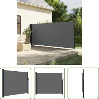 The Living Store Store latéral extensible Anthracite 160x500 cm