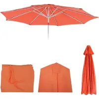 Mendler Housse De Rechange Pour Parasol N19, Housse De Parasol De Rechange, Ø 3m Tissu/Textile 5kg Terracotta