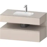 Duravit Collection One lavabo à encastrer avec meuble sous-vasque en console, 1000x550x600mm, niche Taupe Matt, QA4786091910000