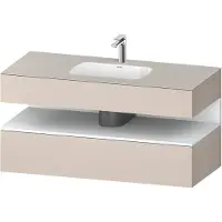Duravit Collection One lavabo à encastrer avec meuble sous-vasque en console, 1200x550x600mm, niche blanc mat, QA4787018910010