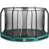 Salta Premium Ground - Ø 305cm - rond vert - filet de sécurité inclus
