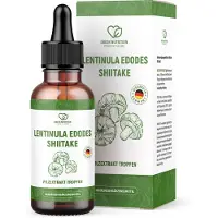 Glory Products OÜ Lentinula Edodes Shiitake Extrait de champignon en gouttes | Pour votre santé en général | Facile à utiliser | 50ml