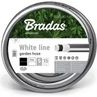 Bradas tuyau d'arrosage à 5 couches 1/2" WHITE LINE anti-torsion 50 m