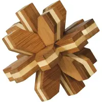 Fridolin Jeu de logique QI en cristal 3D en bois de bambou
