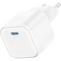 Swissten Chargeur de voyage Gan 1X USB-C 20W Power Delivery Blanc (20 W, 1 portion), Chargeur USB, Blanc