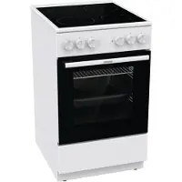 Gorenje Cuisinière électrique sur pied GEC5A 21 WG avec plaque de cuisson en vitrocéramique, 60 cm, blanche