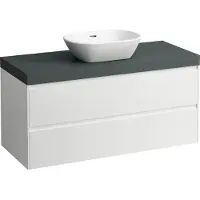 Laufen LANI Plan de lavabo gris trafic incl. meuble sous-lavabo, 1 découpe au centre, 1185x495x580mm, H4055711129901