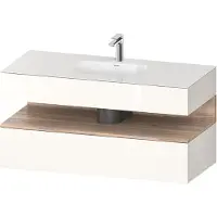 Duravit Collection One lavabo à encastrer avec meuble sous-vasque en console, 1200x550x600mm, niche en chêne mamelonné, QA4787055220000