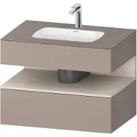 Duravit Collection One lavabo à encastrer avec meuble sous-vasque en console, 800x550x600mm, niche Taupe Supermatt, QA4785083430010