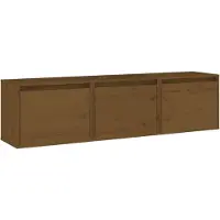 vidaXL Armoires TV 3 pcs. Pin massif brun miel