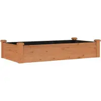Syfax Lit surélevé de jardin doublure 120x60x25 cm bois massif sapin