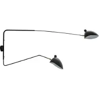 ITALUX Applique murale DAVIS noir et blanc 2xE27x60W en métal, dimensions : 69x20x180 cm, IP20,