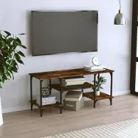 Prolenta Maison Exclusive - Meuble TV Chêne fumé 102x35x45,5 cm Matériau dérivé du bois