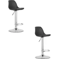 TEXTILOMANIE HOGA hocker - noir / base chromée x 2