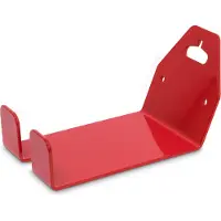 Relaxdays 2 supports pour vélo, supports muraux à fixer sur la pédale, jusqu'à environ 20 kg, surface d'appui L x P : environ 10 x 14,5 cm, rouge