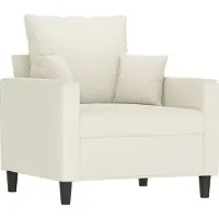 vidaXL Sessel Creme 60 cm Samt