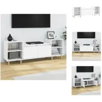 vidaXL Armoire TV Blanc 160x35x55 cm Bois composite - Meuble TV