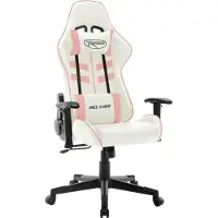 Syfax Chaise de jeu Blanc et rose Cuir artificiel