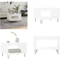 vidaXL Table basse Blanc 60x50x40 cm Bois composite - Table basse - Tables basses - Table d'appoint - Table de salon