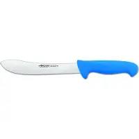 Arcos Couteau de boucher couleur - Prof 292623 en acier inoxydable Nitrum et mangue lame ergonomique bleue en polypropylène 20 cm, vitrine