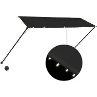 Syfax Auvent rétractable avec LED 300x150 cm Anthracite