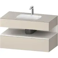Duravit Collection One lavabo à encastrer avec meuble sous-vasque en console, 1000x550x600mm, niche blanc supermat, QA4786084830000