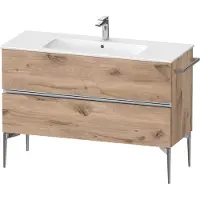 Duravit Sivida bâti-support pour lavabo, 2 tiroirs, poignée profilée chromée, 1210x477x591mm, pour ME by Starck, SV4646010550000