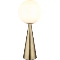 Globo Lampe de table Pinpal avec verre convexe blanc