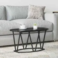Prolenta Table basse exclusive, imitation chêne noir, dimensions : 80 x 40 x 40,5 cm