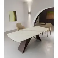 STONES Thanos Table Fixe (220X110 Cm) En Céramique Marron