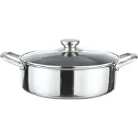 Cheffinger casserole en acier inoxydable 18/10 structure en nid d'abeille induction Ø24cm casserole poêle