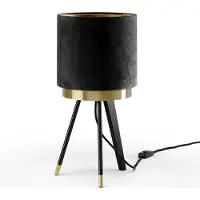 Vicco Lampe de table Goldamo Noir 23x46cm, Model 53239