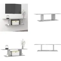 vidaXL Armoire TV murale gris béton 103x30x26,5 cm - Armoire TV - Armoire TV suspendue - Armoires TV suspendues