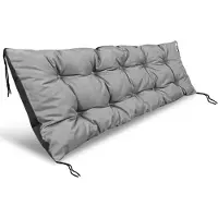 AIO Factory Coussin de jardin 150x50 cm pour balancelle hollywoodienne Palette imperméable gris