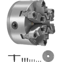 Vevor Mandrin à 6 mors 160 mm Mandrin à centrage automatique Plage de serrage 3-145 mm HT300 Matériau pour tour à bois métal