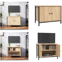 vidaXL Armoire TV avec portes Chêne Sonoma 60x35x45 cm Bois composite - Armoire TV - Meubles TV - Supports TV