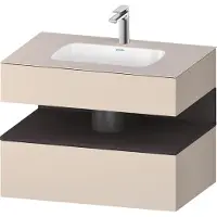 Duravit Collection One lavabo à encastrer avec meuble sous-vasque en console, 800x550x600mm, niche graphite super mate, QA4785080830000