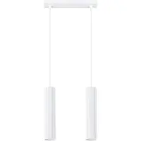 Sollux Lampe suspendue KARBON 2 blanc 2xGU10 10W aluminium 90x6.5x30cm