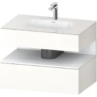 Duravit Collection One lavabo à encastrer avec meuble sous-vasque en console, 800x550x600mm, niche blanc mat, QA4785018220010