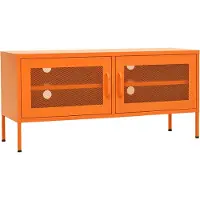 Syfax Meuble TV Orange 105x35x50 cm Acier