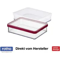 Rotho Boîte Premium large 1,0 l LOFT, couleur:Transparent / Noir