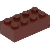 LEGO brique 2x4 3001 - 100 pièces rouge-brun