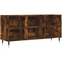 vidaXL Armoire TV chêne fumé 103,5x30x50 cm Bois composite