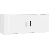 vidaXL Meuble TV mural blanc 100x34,5x40 cm